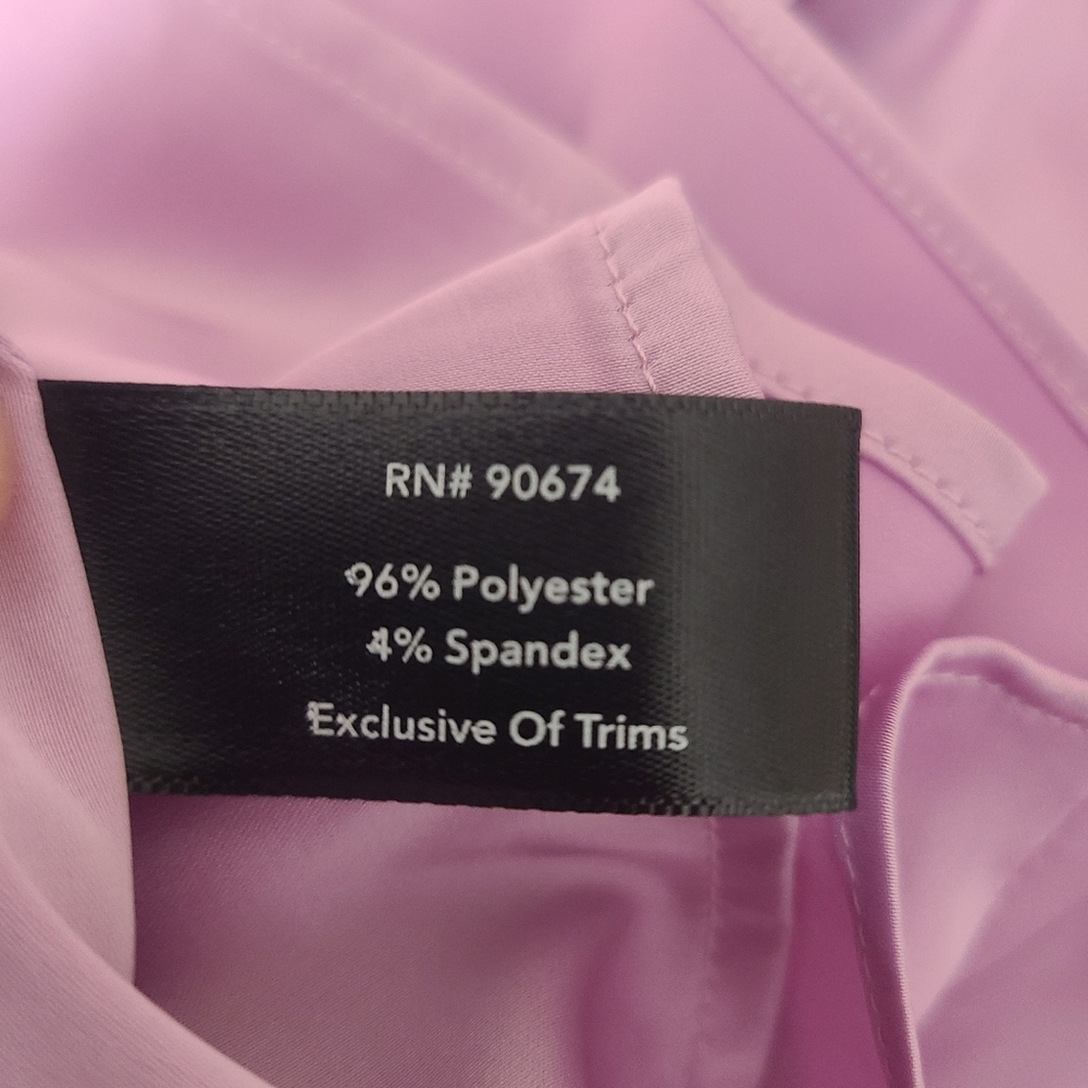 Boston Proper Flare Sleeve Collared Charmeuse‎ Dress Orchid Bouquet Size Large - Picture 12 of 12